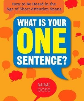 What Is Your One Sentence? Sale