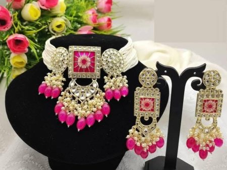 Alloy jewel set (dark pink) | MANATH Fashion