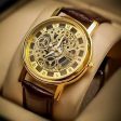 Analogue Golden Dial Men s & Boys  Leather Strap Watch Supply