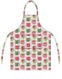 Lushomes Cotton Kitchen Apron for Men and Women, Grey Printed Cooking Apron, Absorbent (Size: 60x80 cm) Online Hot Sale