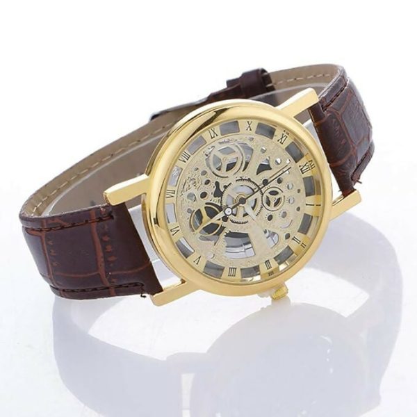 Analogue Golden Dial Men s & Boys  Leather Strap Watch Supply