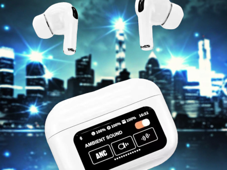 ANC Wireless Earphones A9 Pro - Bluetooth 5.4, LED Touch, Noise Cancellation & Wireless Charging Online Sale