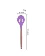 P-Plus International Silicone Cooking Spoon BPA Free 480°F Heat-Resistant Rubber Non-Stick Slotted Spoon for Mixing (Purple) For Cheap