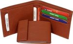 Brown Album Faux Pure Tan Slim Wallet with Card Holder Online Hot Sale