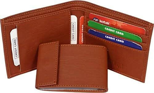 Brown Album Faux Pure Tan Slim Wallet with Card Holder Online Hot Sale